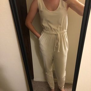 Corduroy creme colored jumpsuit